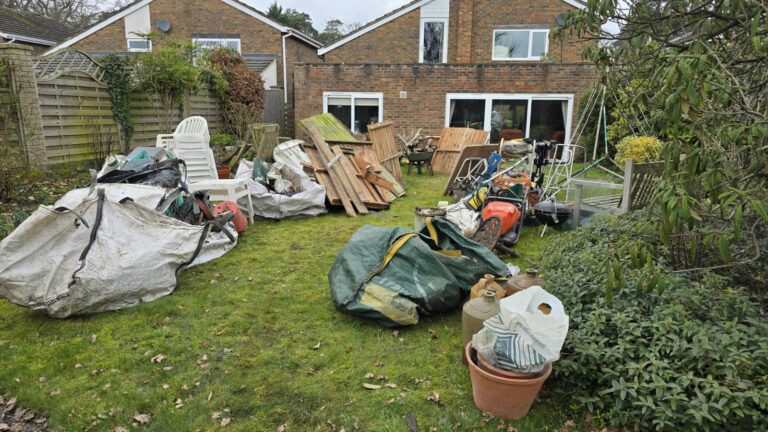 garden clearance in Ampthilll - Before